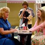 With Rebecca Gilbert (playing Clairee) looking on, Jennifer Saul (left, as Truvy) and Sunshine Petersen (as Shelby) rehearse a scene in Olympic Theatre Arts Steel Magnolias last week. The play opens March 8 for a three-weekend run. (Michael Dashiell/Olympic Peninsula News Group)