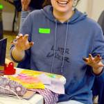 Northwind Art School staffer Leila Block enjoys time in the classroom where an Open Creative Studio will occur on Sunday. (Diane Urbani/Northwind Art)