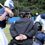 Forks Gunner Rogers pitches to a Pe Ell/Willapa Valley batter in the first game of a doubleheader Tuesday at Fred Orr Park. Rogers was the winning pitcher in a 10-6 victory. (Lonnie Archibald/for Peninsula Daily News)