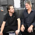 Mike Kenna, right, owner of Printery Communications,has purchased SOS Printing to keep the business running after owner Dan Huntingford’s sudden illness. Son Rory Kenna is at left. (Jeannie McMacken/Peninsula Daily News)