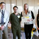 Pictured, from left, are OMC CEO Daryl Wolfe, Reuben May, Megan Reader, the supervisor of the specialty clinic, and Emily Fry.