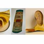 Pictured: exhibition showcard / artwork banner with images of "Semiahmoo Cove", "Across the Salish Sea", "Flamenco"