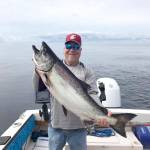 For Outdoors-PDN-240412 Dave Johnson caught this chinook while fishing off of Neah Bay. The Pacific Fishery Management Council adopted ocean salmon season recommendations on Wednesday.