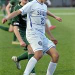 KEITH THORPE/PENINSULA DAILY NEWS Sequims Guillermo Salgado, front, cuts in front of Port Angeles Grant Butterworth on Tuesday evening in Port Angeles.