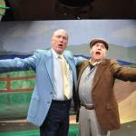 Walter (Shaun Hughbanks) sings a familiar jingle with Haley (Steve Fisher) in The Man with the Plastic Sandwich. Hughbanks character encounters three life-changing individuals after losing his job of 20 years. (Matthew Nash/Olympic Peninsula News Group)