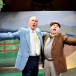 Walter (Shaun Hughbanks) sings a familiar jingle with Haley (Steve Fisher) in The Man with the Plastic Sandwich. Hughbanks character encounters three life-changing individuals after losing his job of 20 years. (Matthew Nash/Olympic Peninsula News Group)