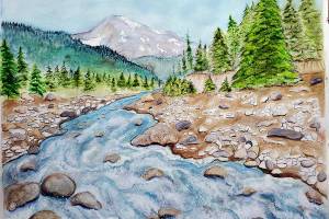 Barb Falk, whose painting appears here, will exhibit The Art of Tranquility in the Judith McInnes Tozzer Art Gallery at Sequim Museum and Arts, 544 N. Sequim Ave.