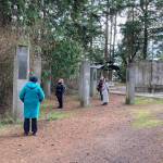 Forest bathing guide Ellen Falconers picture of visitors to the Memorys Vault art installation at Fort Worden is among the photos in a new book. (Ellen Falconer)