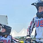 Lincoln Park BMX
Port Angeles' Teyah Elofson-Cross, left, and Kylin Weitz represented Lincoln Park BMX and Team USA while competing at the UCI BMX Racing World Championships in Rock Hill, S.C. earlier this week. Kingston's Wyatt Christensen also trains at Lincoln Park BMX and won a world championship at the event.