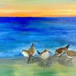 Sheryl Goldsberry, whose work, Beach Breakfast, is shown here, is the Port Ludlow Art Leagues artist of the month for June.
