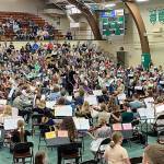 Program Directors Nathan Rodahl of Port Angeles High School, Traci Tyson of Stevens Middle School and Hamilton Elementary, Carol Koenig of Jefferson and Roosevelt Elementary schools and Amber Roskamp of Dry Creek and Franklin Elementary schools will lead the All City String Review on Thursday.
