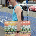 Former NODM marathon winner John Mauro of Port Townsend, who has also run in the Boston Marathon, won the 2024 NODM 10K. (KEITH THORPE/PENINSULA DAILY NEWS)