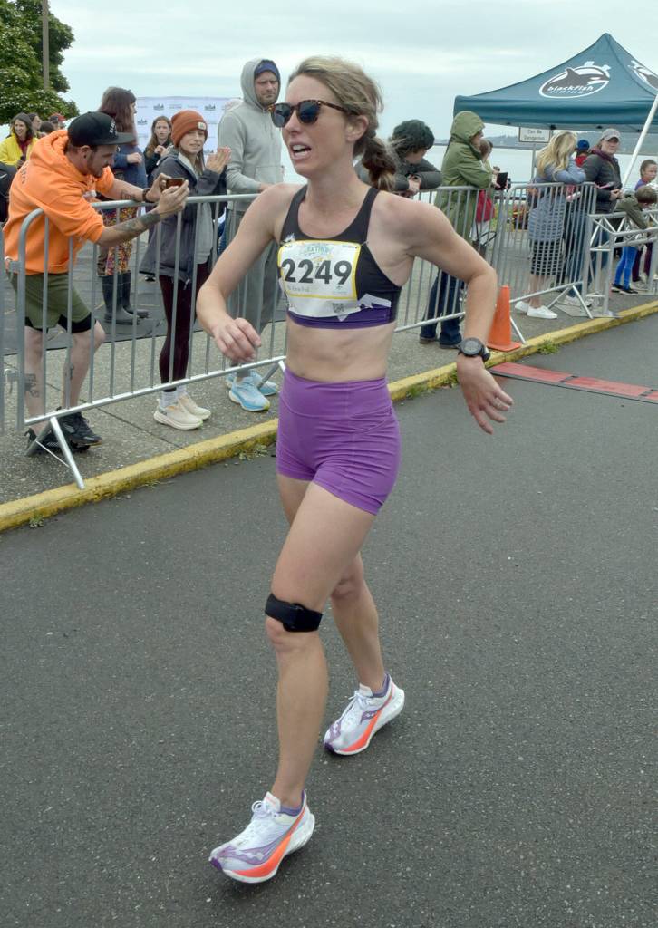 The one non-local winner Saturday was Melissa Snobeck of Arvada, Colo., who took first in the womens 10K.
(KEITH THORPE/PENINSULA DAILY NEWS)