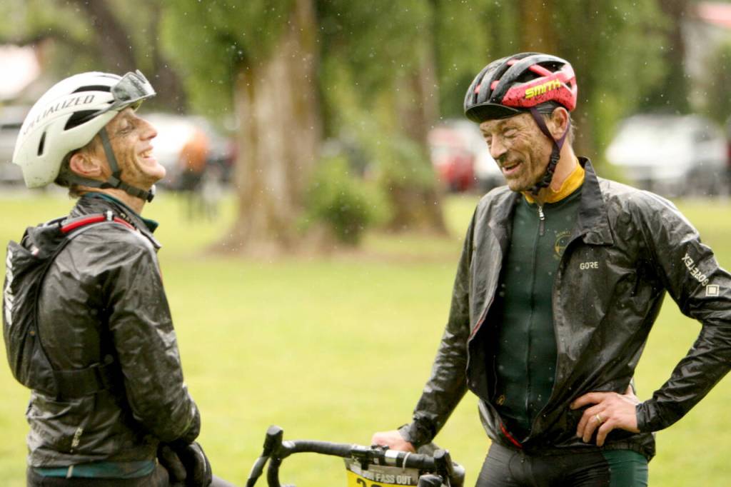 There was mud, rain and even some hail for riders in Saturdays Gravel Unravel in the mountains above Quilcene. (David Goetze)