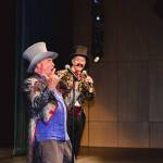 Toga Hertzog, foreground, and Kevin Joyce of EnJoy Productions perform as part of the circus presented in conjunction with Hog Wild. (Olympic Medical Center Foundation)
