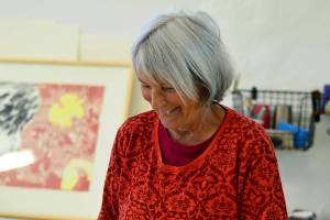 Port Townsend artist Shirley Scheier will show 40 works in Sifting the Silence, the new exhibition at Northwind Arts Jeanette Best Gallery. (Diane Urbani/Northwind Art)