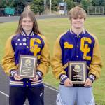 Siblings Naomii and Dom Sprague were named the Crescent Loggers Athletes of the Year. Naomii competed in volleyball, basketball and track for the Loggers while Dom plays football, basketball and track. (Crescent High School)