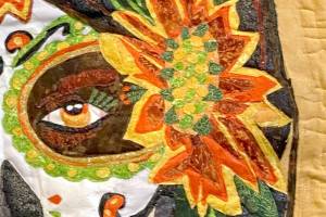 Honoring Ancestors a quilt by Marianne Nolte, is part of the Peninsula Art Quilters show Capturing Stories with Thread at Sequim Museum and Arts throughout August.