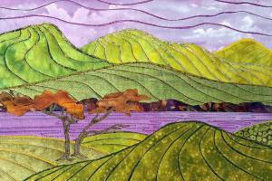 Natures Tapestry by Merrie Jo Schroeder is on exhibit at Wilderbee Farms during September.