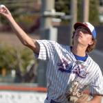 KEITH THORPE/PENINSULA DAILY NEWS
Lefties' pitcher Joshua Verkuilen throws in the first inning against Cowlitz on Wednesday at Civic Field.