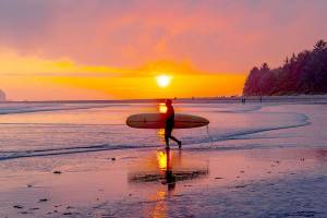 Sunset Surf is among the Jeff Sweet photographs now on view in the Showcase 2024 exhibit at Jeanette Best Gallery in downtown Port Townsend. The call for artists for Showcase 2025 is now open. (Jeff Sweet)