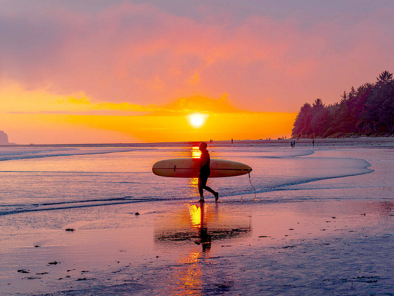 Sunset Surf is among the Jeff Sweet photographs now on view in the Showcase 2024 exhibit at Jeanette Best Gallery in downtown Port Townsend. The call for artists for Showcase 2025 is now open. (Jeff Sweet)