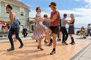 The Lindy Hop Community Dance Class will take place from 4 p.m. to 7 p.m. Friday at Tyler Plaza, taught by Michael McCurdy and Sarah Peller, is set to live music by the Jonas Myers Quartet. (Gage Pacifera)
