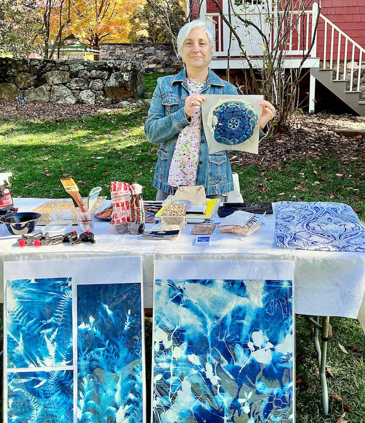 Signups are open for visiting art teacher Fruma Markowitzs Cyanotype Family Funday. The workshop is open to all ages and families on Aug. 30 at Northwind Art School at Fort Worden. (Fruma Markowitz)