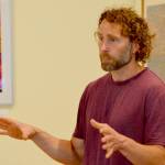 Sequim sculptor John Strohbehn is the maker of Center of Attention, an award-winning piece on view at Northwind Arts Jeanette Best Gallery in Port Townsend. (Diane Urbani/Northwind Art)