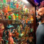 Corey Edwards, organizer of the Olympic Peninsula Toy and Collectibles Show, stands by his case of Kaiju monsters hes been collecting since the early 2000s. He said the show on Saturday will be an option for locals to find new and old toys that they might remember from their childhood. (Matthew Nash/Olympic Peninsula News Group)