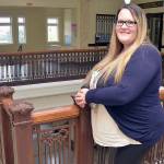 Clallam County Juvenile Court Coordinator Candice Lawler stands in the foyer of the old courthouse in Port Angeles. (Keith Thorpe/Peninsula Daily News)