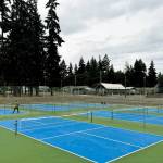 The new pickleball courts at the Elks Playfield in Port Angeles are completed. (City of Port Angeles)