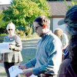 Port Townsend assistant city engineer Jeff Kostechka introduces some of the issues facing smooth development on 30th Street and Sheridan Street property. (Elijah Sussman/Peninsula Daily News)