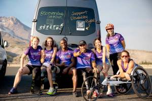 Adaptive athletes will compete on a pair of teams in this weekend's Big Hurt. The teams, here competing at a race from Mount Hood to the Oregon Coast, are sponsored by Both teams are sponsored by Cornerstone Prosthetics and Orthotics and compete to raise awareness on adaptive issues. (Courtesy photo)