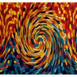 Whirlwinds of Glory, dyes on silk on canvas by Ann Thomas, part of To Move, Focus on Movement or Motion, is on display at the Sequim Civic Center through Jan. 21.