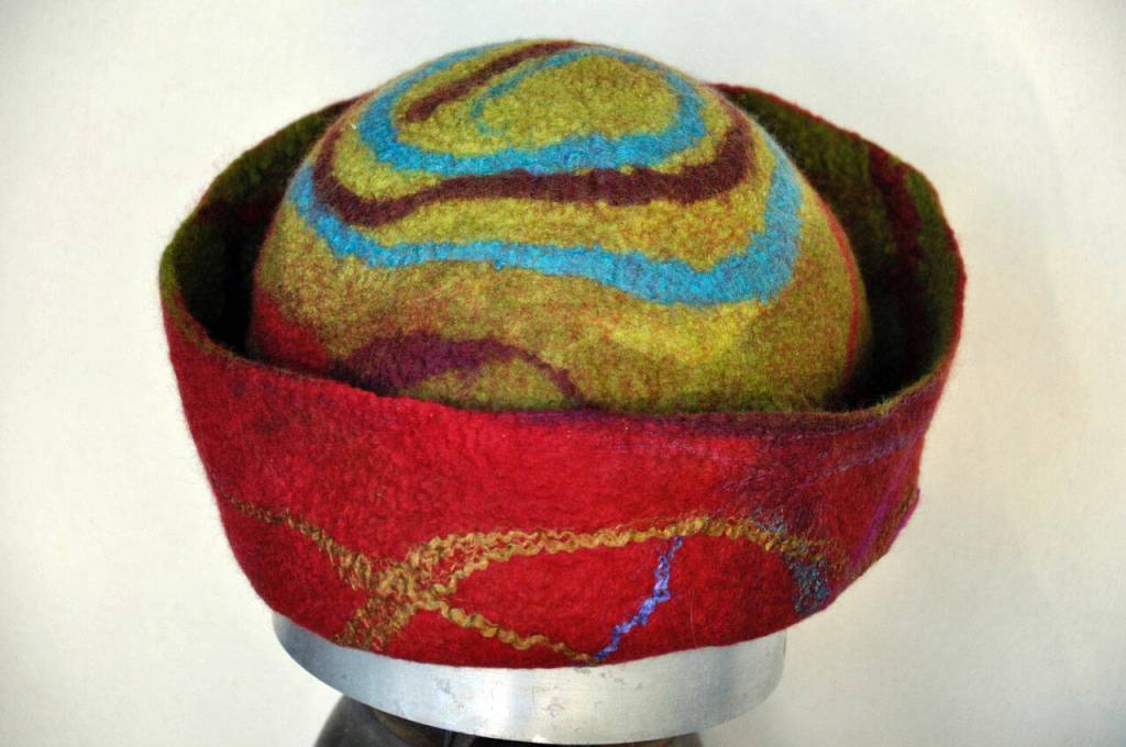Felted hats by April Bederman are on display at Gallery-9 throughout October.