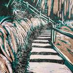 One step at a time, a linocut reduction print by Nathan Shields, will be on exhibit at Harbor Art Gallery this weekend.