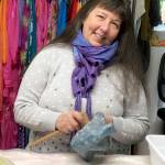 Felting artist Michelle Johnson will be at Cabled Fiber and Yarn during the Second Saturday Art Walk.