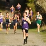 Michael Dashiell/Olympic Peninsula News Group
Sequims Adrian Osborne runs ahead of the pack during the Olympic League cross country meet at Voice of America at the Dungeness Recreation Area on Wednesday.