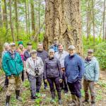 State and local officials toured Dabob Bay forests in 2022. Back row, left to right, Mary Jean Ryan of Quilcene; Rachel Bollens; Bill Taylor, Taylor Shellfish Co.; Jeromy Sullivan, Port Gamble SKlallam Tribe; Justin Allegro, The Nature Conservancy; and Greg Brotherton, Jefferson County Commissioner. Front row, left to right, Duane Emmons, DNR staff; Jean Ball of Quilcene; Hilary Franz, state Commissioner of Public Lands; Mike Chapman, state Representative; and Peter Bahls, director of Northwest Watershed Institute. (Keith Lazelle)