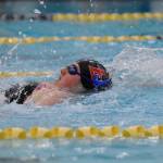Michael Dashiell/Olympic Peninsula News Group East Jeffersons Serena Hanby-Perless swims the 200-yard medley relay during a swim meet with Sequim on Wednesday at the Sequim YMCA.