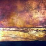 Sky Light is one of Jeanne Toals oil stick-and-metal leaf paintings in the Elemental show at Northwind Arts gallery in downtown Port Townsend. (Jeanne Toal)