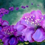 Floral Flight, a digital painting by Larry Davidson, the artist of the month at the Port Ludlow Art League.
