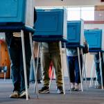 Residents vote early in Dearborn, Mich., Nov. 3, 2024. Like in 2020, the vote count will still feature “blue mirages” or “red mirages,” in which one candidate builds a fleeting lead simply because mail or Election Day ballots are counted first. (Nick Hagen/The New York Times)