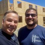 Tony Cortani and Andy Hines on the Melody Lane Apartments build site. Courtesy First Fed