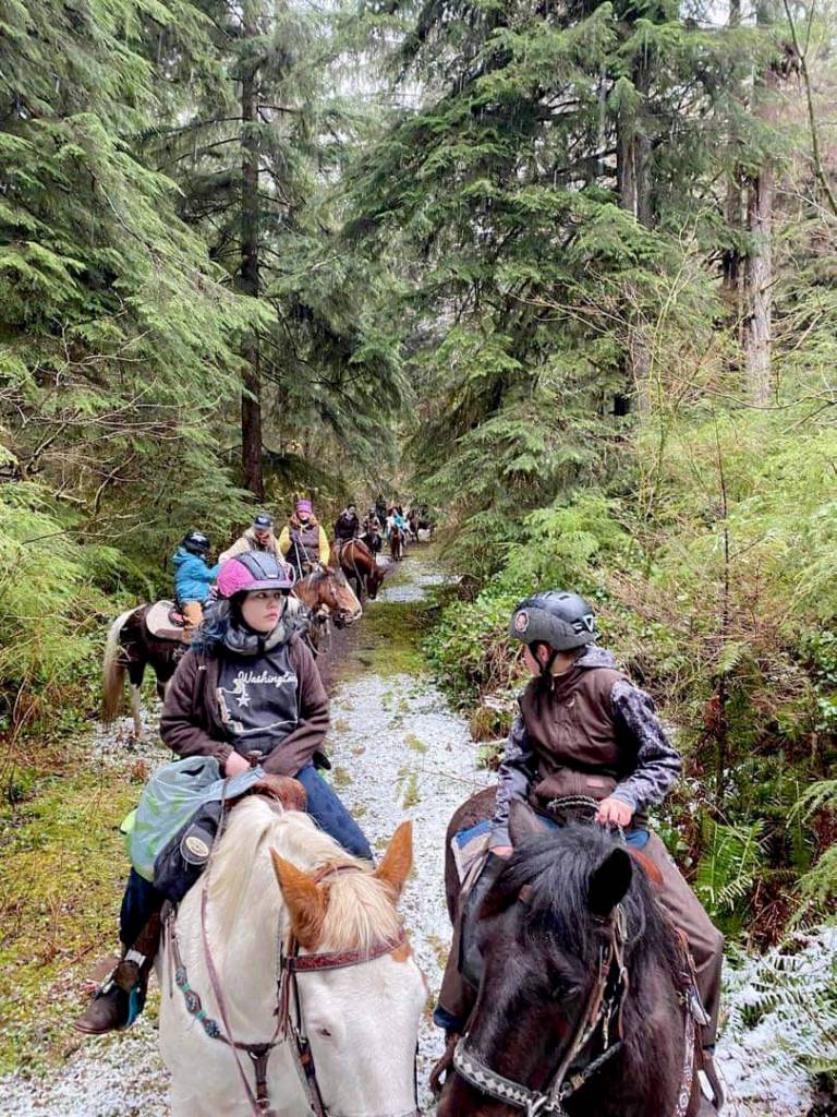 Mt Olympus Chapter trail ride in a more robust year. (Photo by Sherry Baysinger)