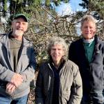 Master gardeners, from left, Keith Dekker, Tom Del Hotal and Gordon Clark will present classroom lectures and hands-on workshops covering many of the skills and knowledge that homeowners need to get optimal performance from their fruit trees during the 2025 Home Orchard Series from Jan. 22 through June 7. (Brenda Lasorsa)