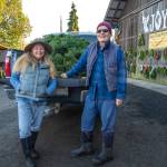 Ive been getting my tree here for 40 years, says Gerald Wood, with his wife Robbin. Wood says they always get Noble firs because of the spacing of the branches. The same size of tree starts getting heavier and heavier over the years, he says with a laugh. (Emily Matthiessen/Olympic Peninsula News Group)