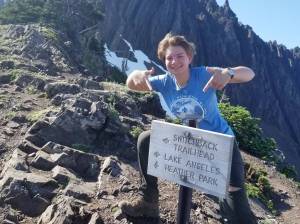Scout Grace Kathol enjoys a hike on Klahhane Ridge. (Peter Craig)