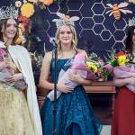 From left to right, Queen Aliya Gillett and princesses Keira Headrick and Julianna Getzin will represent the Clallam County Fair at various festivals, parades, Joyce Daze and the Duck Derby. (Clallam County Fair)